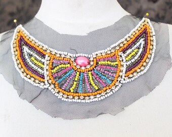 Cute embroidered and beaded applique
