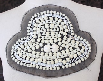 Cute embroidered and beaded applique