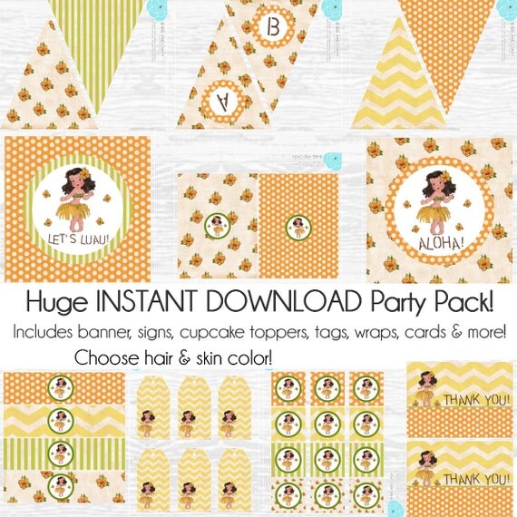 Vintage Luau Birthday Party, Luau Baby Shower, Luau Birthday Decorations, Luau Baby Shower Decorations, Luau Party Decorations Il_570xn