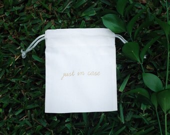Cotton Canvas Bridal Party Favor Bag, Hangover Kit Bag, Welcome Bags, Bachelorette Bag, Recovery Kit Bag, Wedding Bag, Just In Case Bag