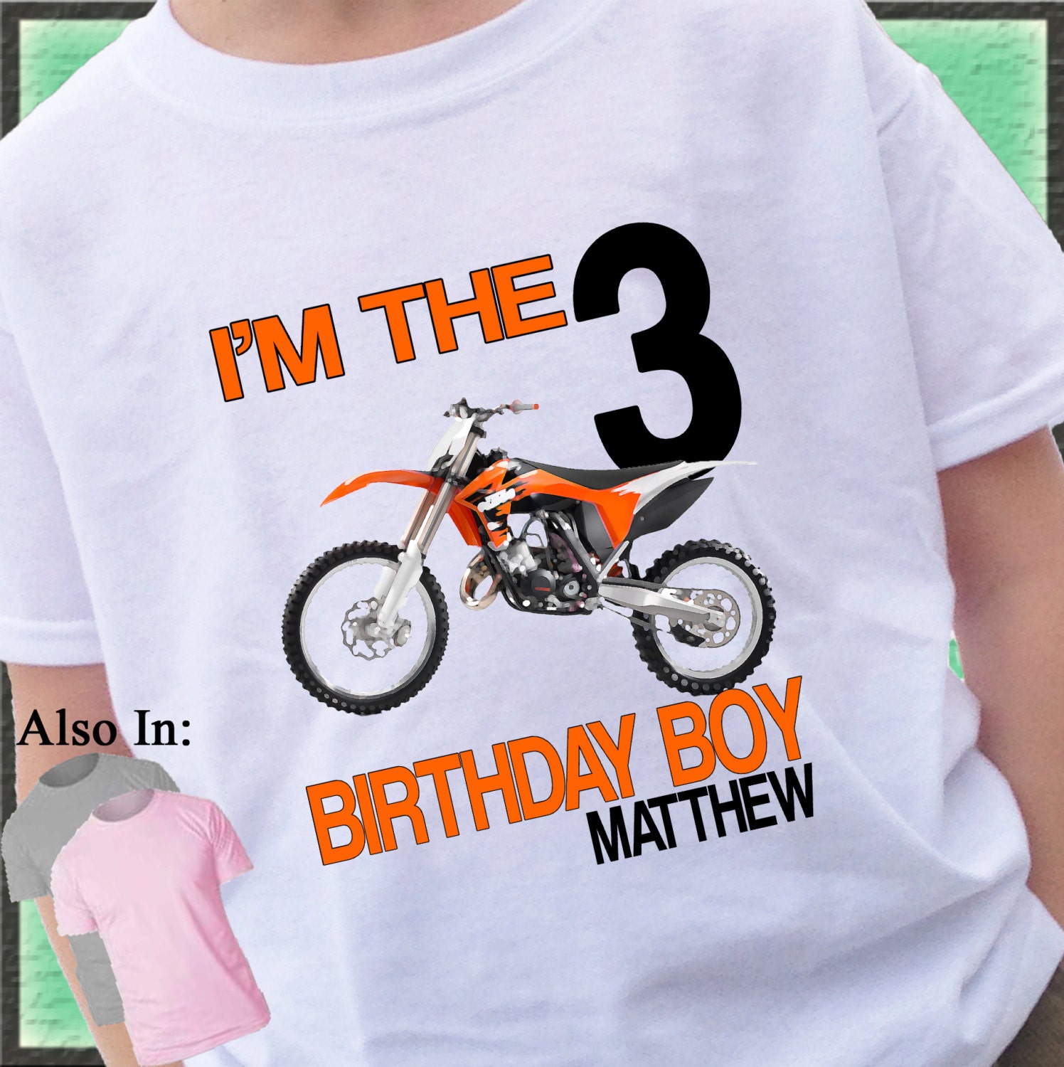 dirtbike birthday shirt