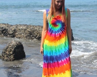 Tie Dye Maxi Dress Sizes Small through 3XL