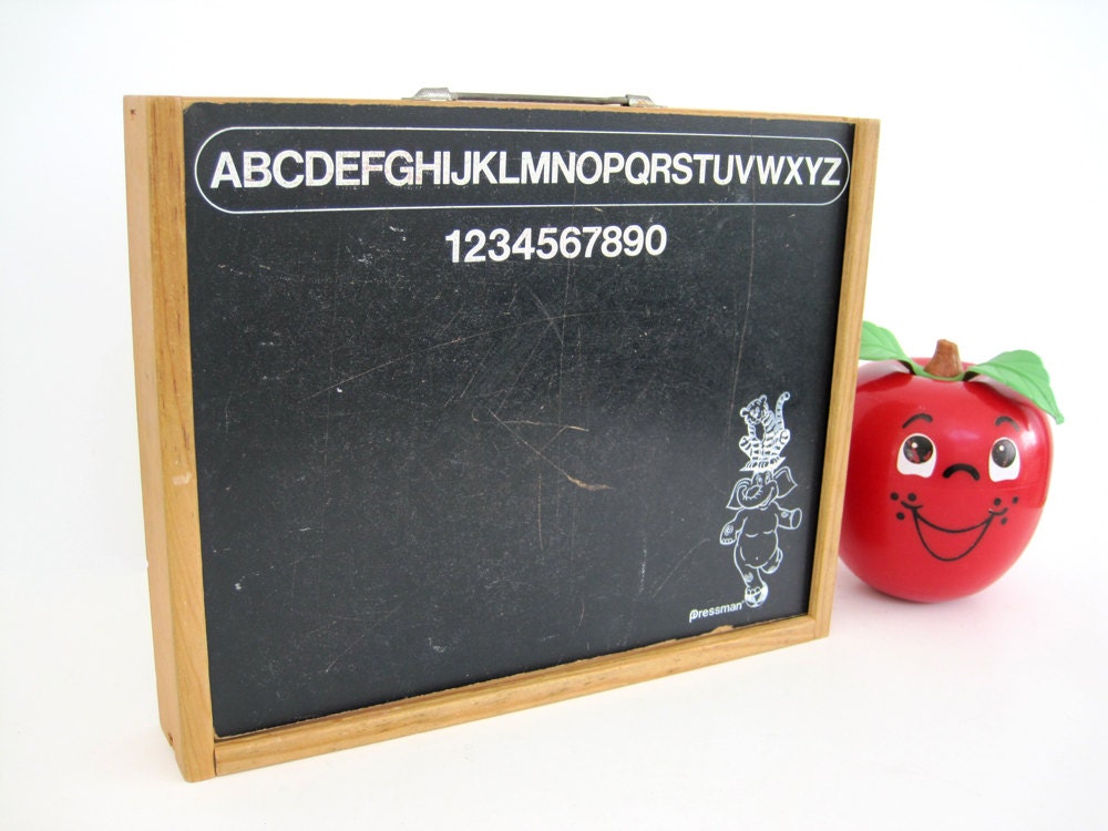 toy box with chalkboard