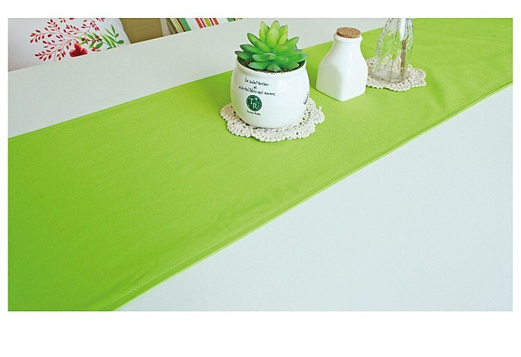 Table Runner Solid Lime Green DinnerPartyWeddingEvent