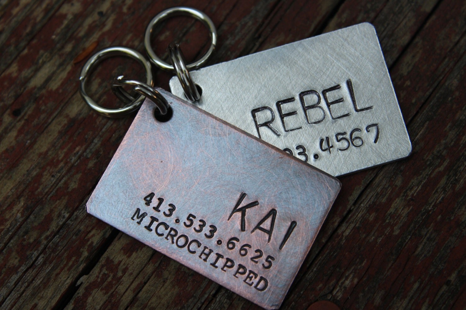 Custom Hand Stamped Dog ID Tag Personalized Dog Tag Tag for