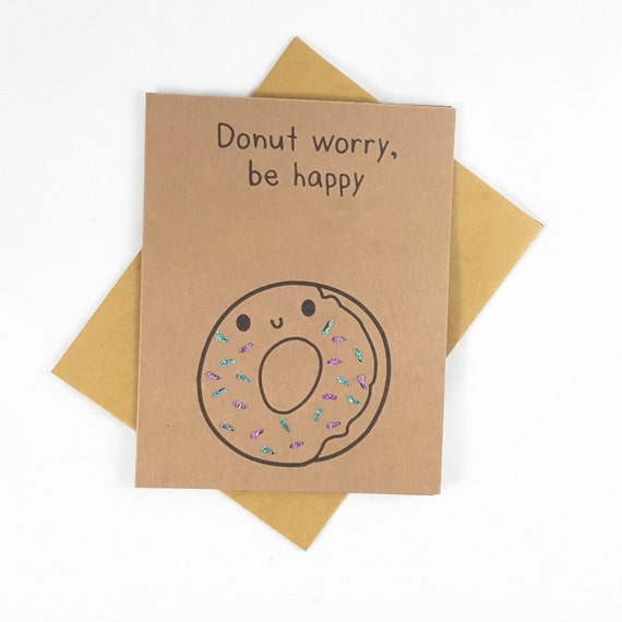 Donut, Funny Card, Funny Greeting Card, Greeting Cards, Pun Card, Cute Card, Doughnut, kawaii