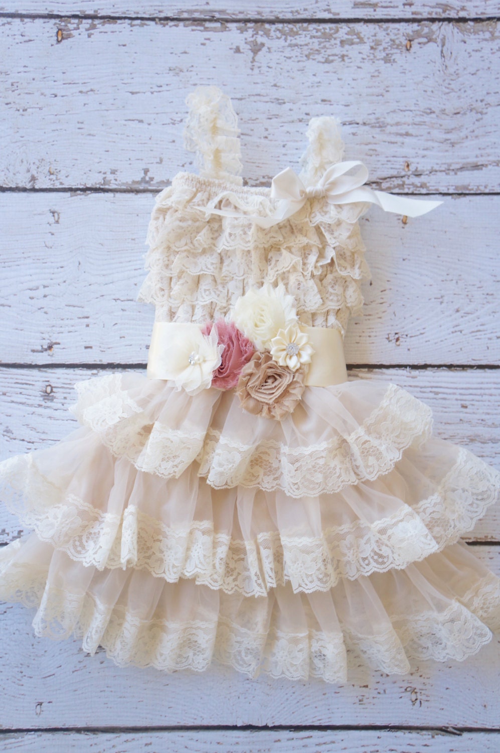 Flower Girl Dress Lace Flower girl dress Baby by PoshPeanutKids