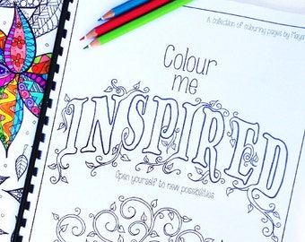 Adult Colouring Book - Coloring Pages - Zentangle - Colour Me Inspired