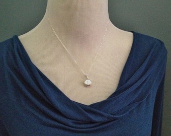 Locket Necklace in Sterling Silver -Silver Locket Necklace -Silver Round Etched Locket - A Beautiful Gift