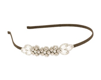 Wedding head band, Silverhead band, Bridal head band, Flower head band, Sparkly head band, Wedding headbands