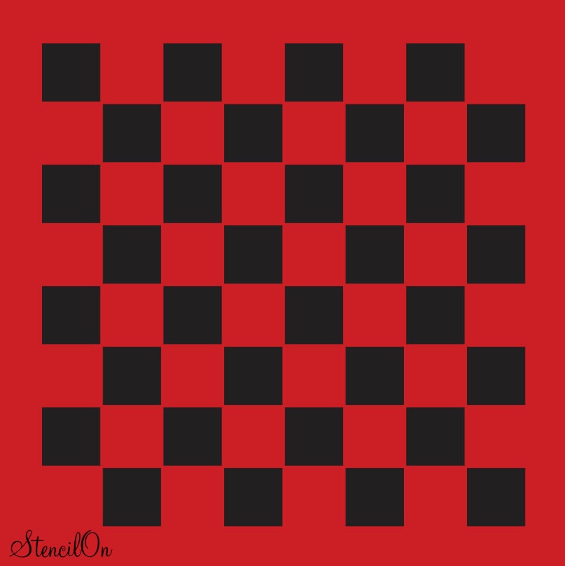 Official Checkerboard Size Stencil 16 x 16