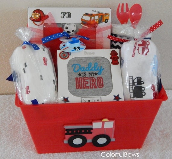 Fire Truck Baby Shower Deluxe Gift Basket / by ColorfulBows