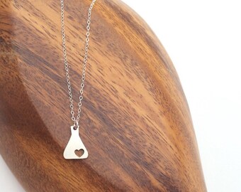 Science Erlenmeyer Flask Chemistry Necklace Jewelry, Chemistry necklace, Nerd Necklace, Love Science jewelry