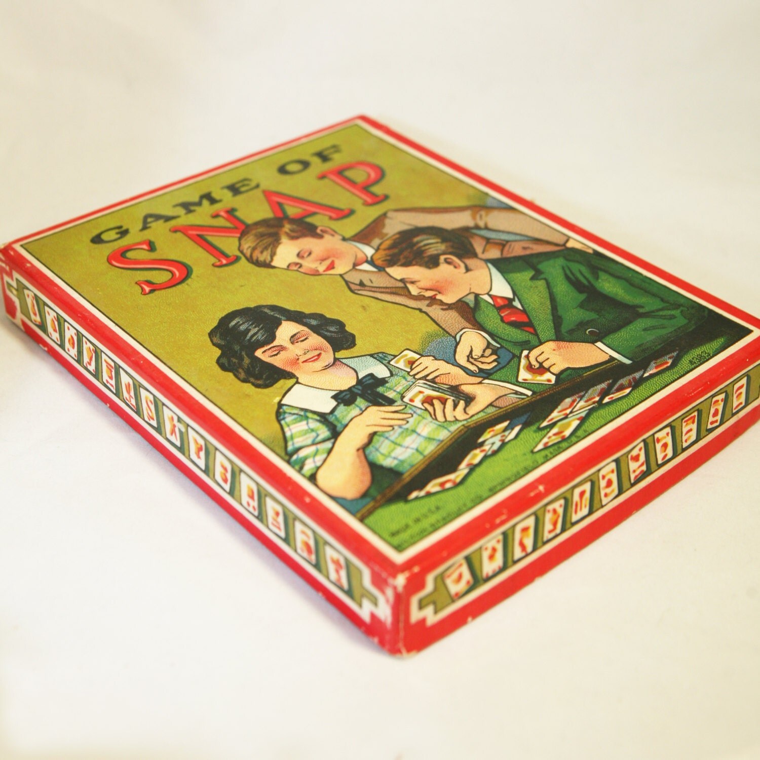Vintage c. 1905 Milton Bradley SNAP Card Game in Original