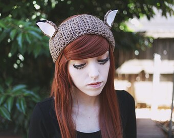 Shika - Handmade Crochet Deer Ear Headband Ear Warmer