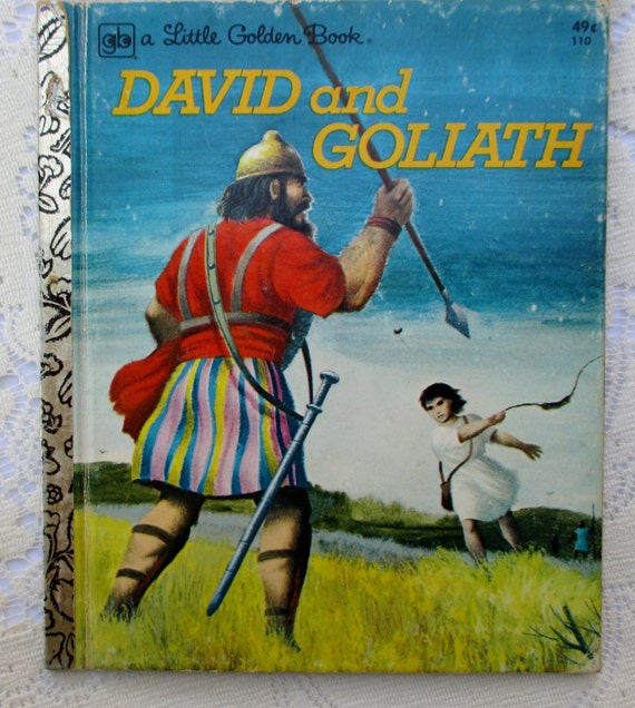 David And Goliath A Little Golden book 1970s Collectible