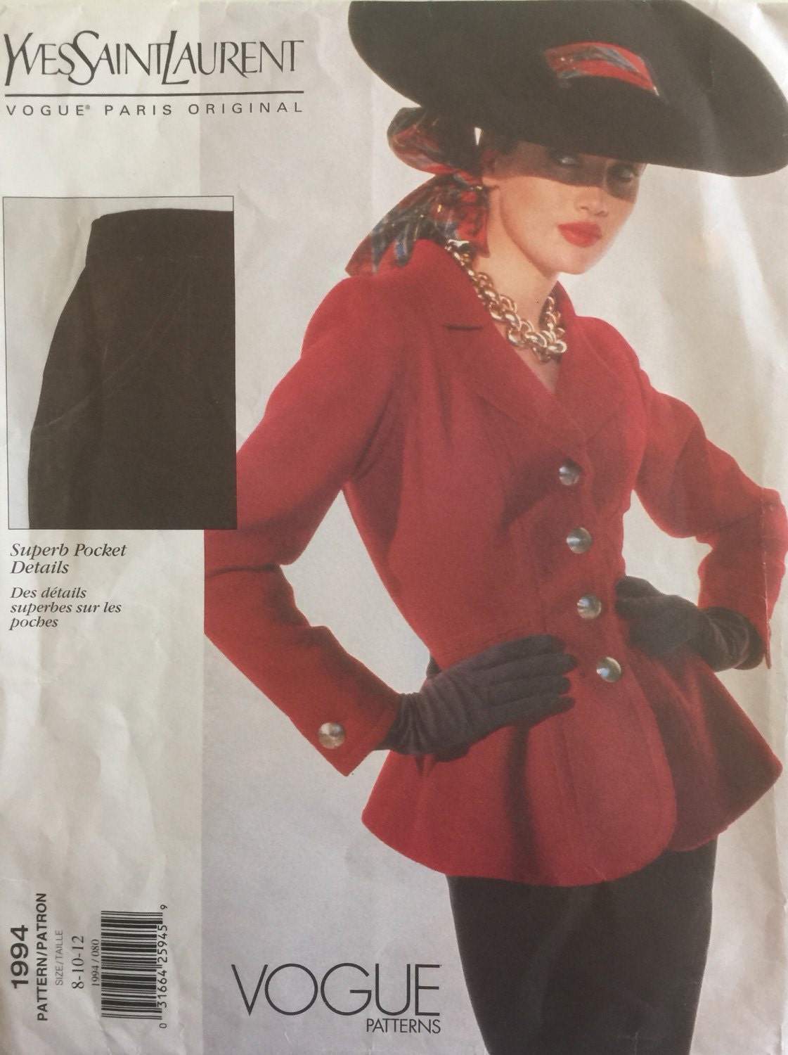 Vogue Paris Original Vintage Sewing Pattern by StudioMariLaura