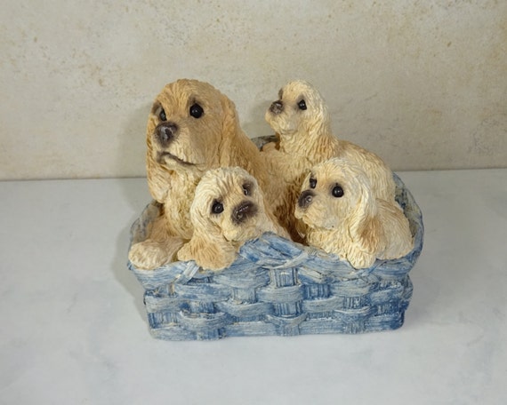 stone cocker spaniel garden ornaments