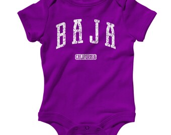 Baby Baja California Romper - Infant One Piece - NB 6m 12m 18m 24m - Baja California Baby, Tijuana, Mexicali, Ensenada, Mexico - 3 Colors