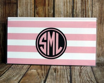 24 Colors, Checkbook Cover, Monogrammed Checkbook Cover, Personalized Checkbook Cover, Custom Checkbook Cover, Vinyl Checkbook Cover