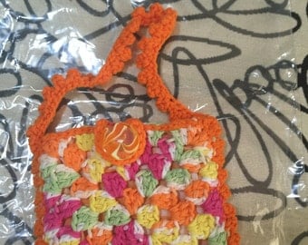Crocheted Granny Square Purse #104