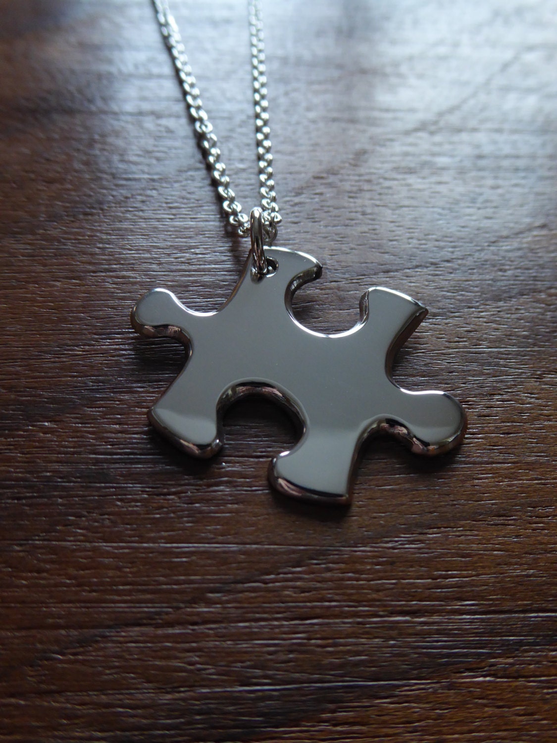 Silver Handmade Puzzle Pendant Necklace