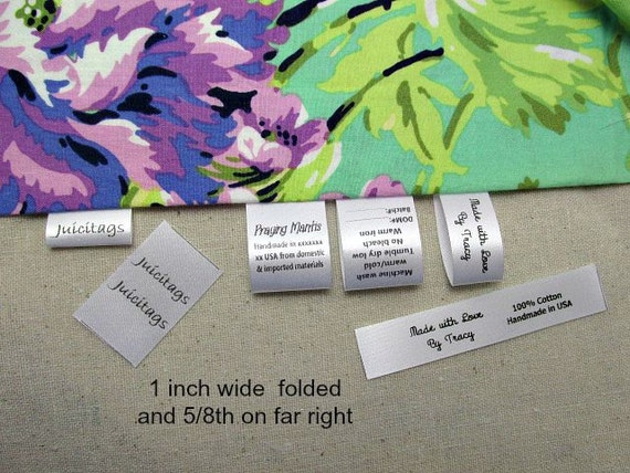 100 15 Free Custom Satin Labels Folded