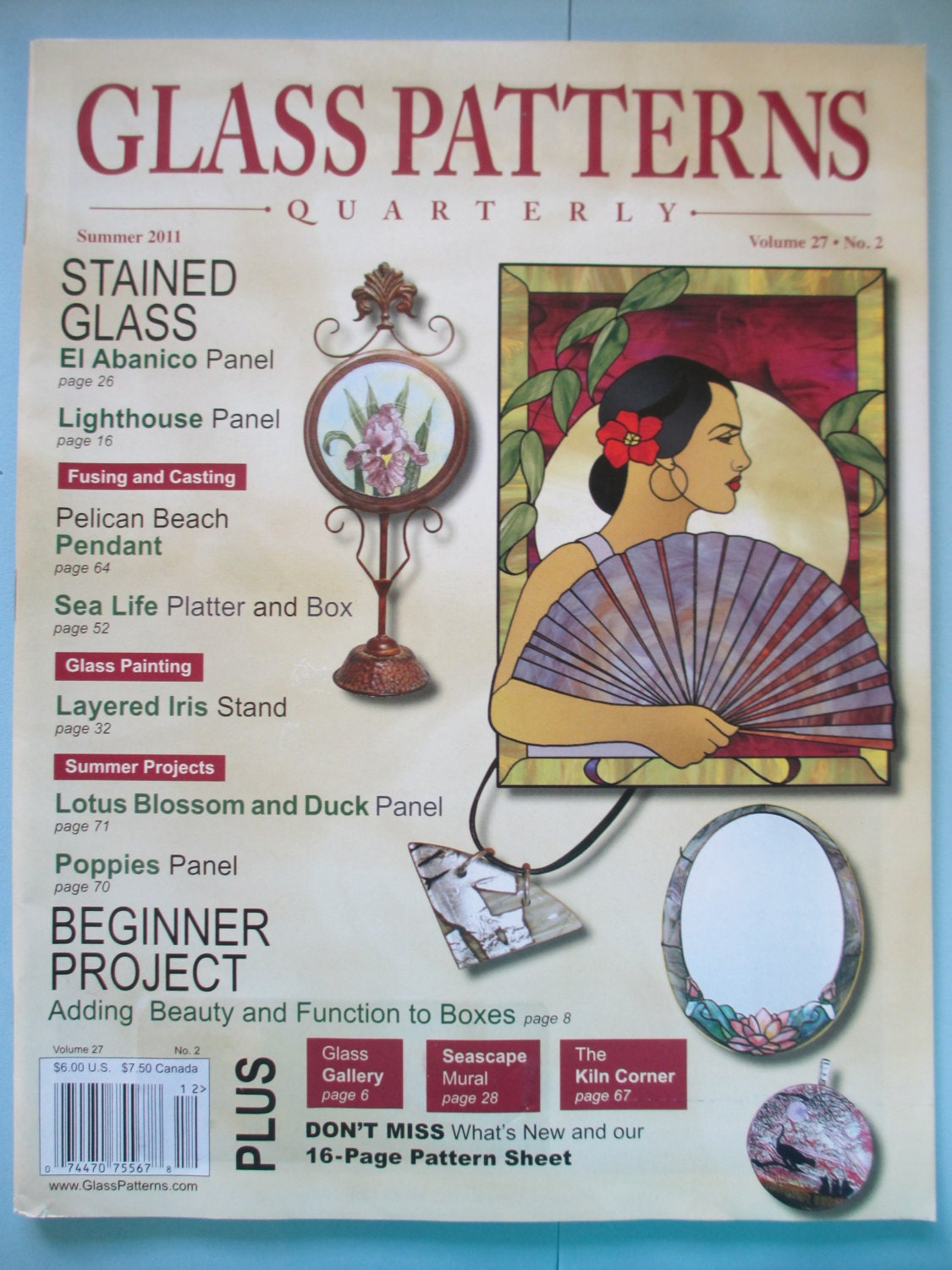 Glass pattern Quarterly magazine Stained Glass Patterns