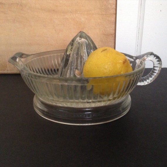 Clear Glass Juicer Reamer Large Citrus Juicer