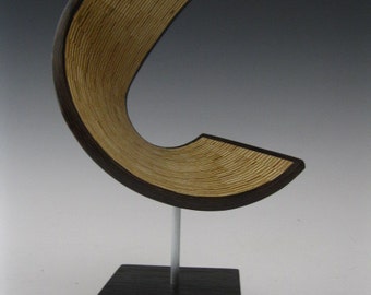 Modern Abstract wood art sculpture