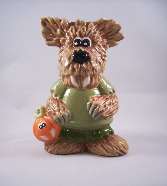 Ceramic Werewolf Wolfman Halloween Home Decor Holiday