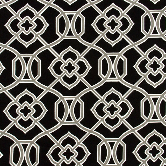 Black White Upholstery Fabric Black White Trellis Curtains