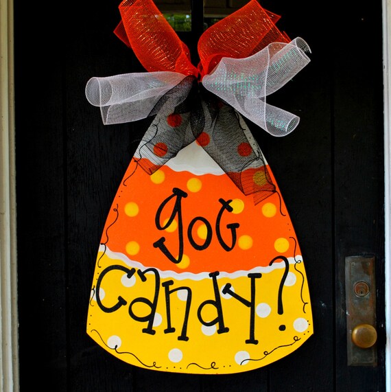 Door Hanger Halloween Candy Corn Door Decoration Halloween