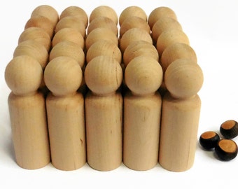 25x LARGE Wooden PEG Dolls / Bulk dolls - Blank peg dolls 'Papa' Australia > Large Peg People Wood pegdolls Waldorf craft supplies Australia