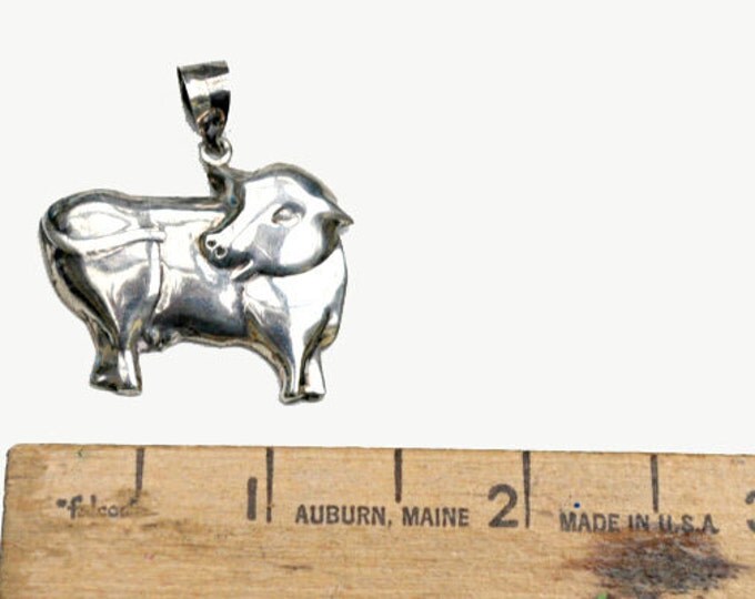 Sterling Cow Pendant -Silver figurine pendants