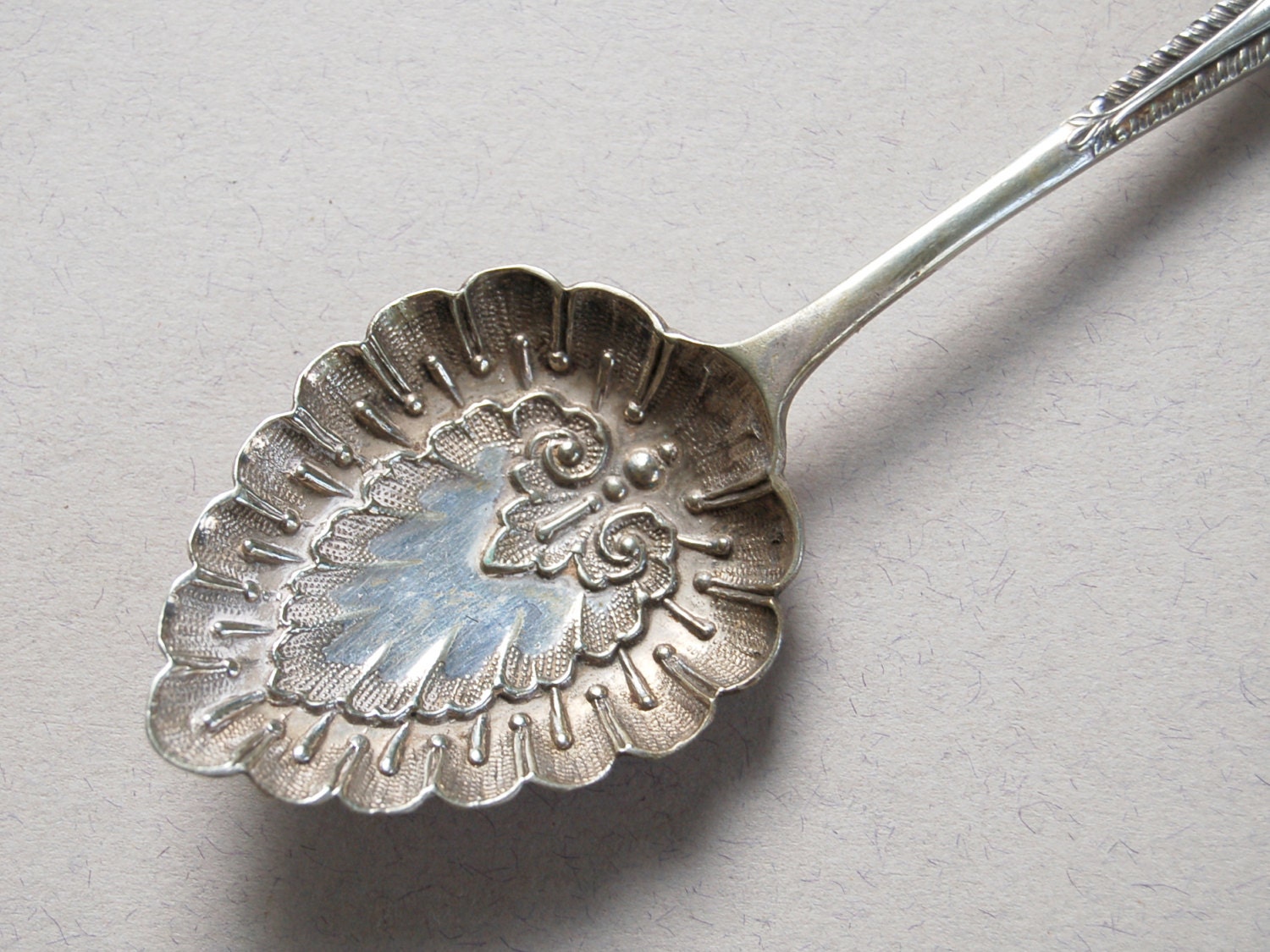 Antique silver plate berry spoon Silverware Silver plated jam spoon
