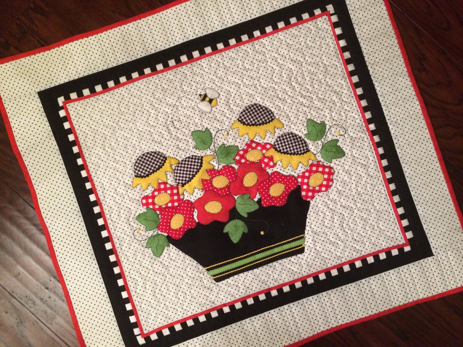 DIY Ivy Flower Quilt Kit Laser Cut Applique Small Quilt