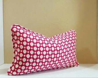 Schumacher Celerie Kemble Betwixt Magenta/Natural Fabric Available With or Without Self welt cording