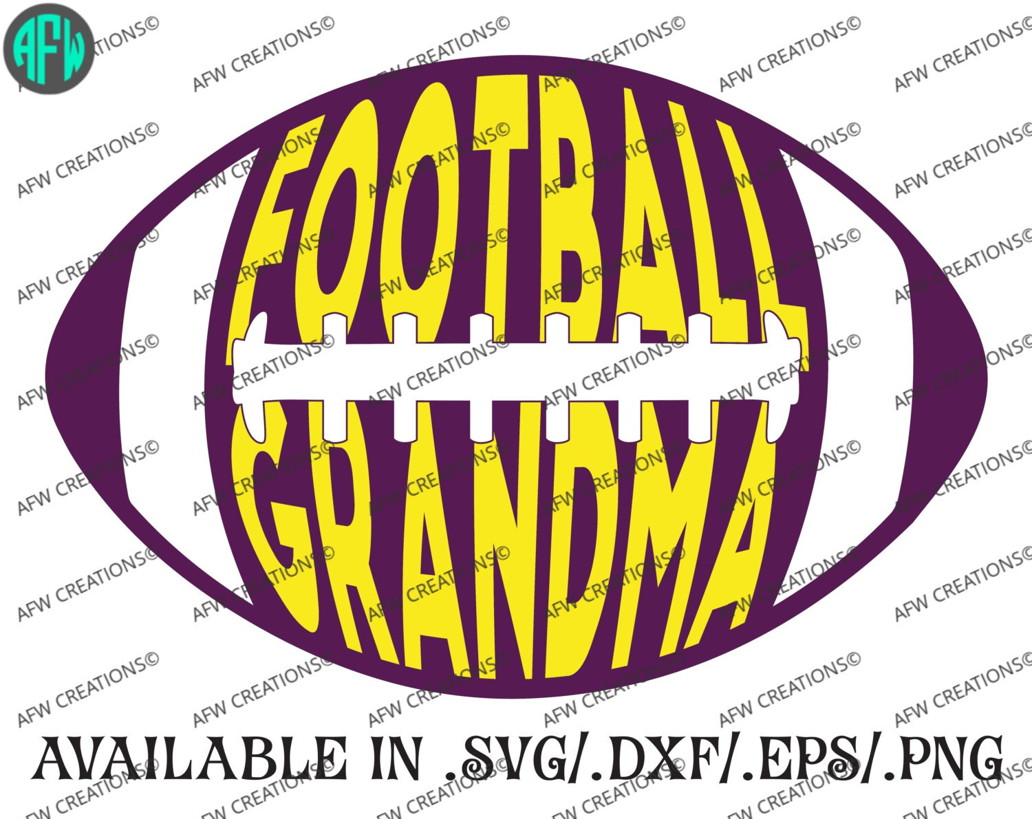 Download Digital Cut File Football Grandma Sports Grandma SVG