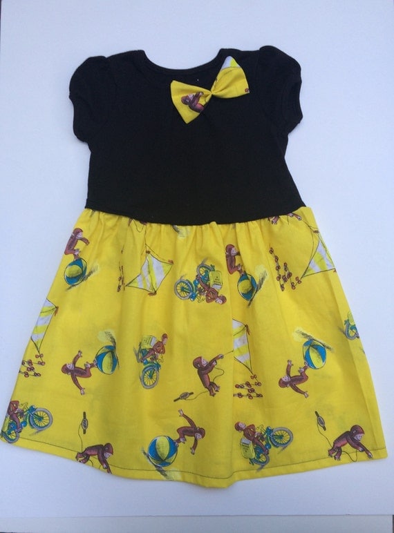 Curious dress for baby toddler little girls