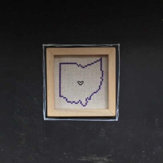 Ohio Cross Stitch by loomandleer on Etsy