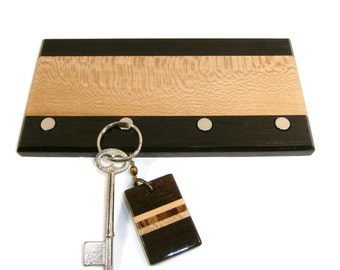 recycled wood magnetic key holder