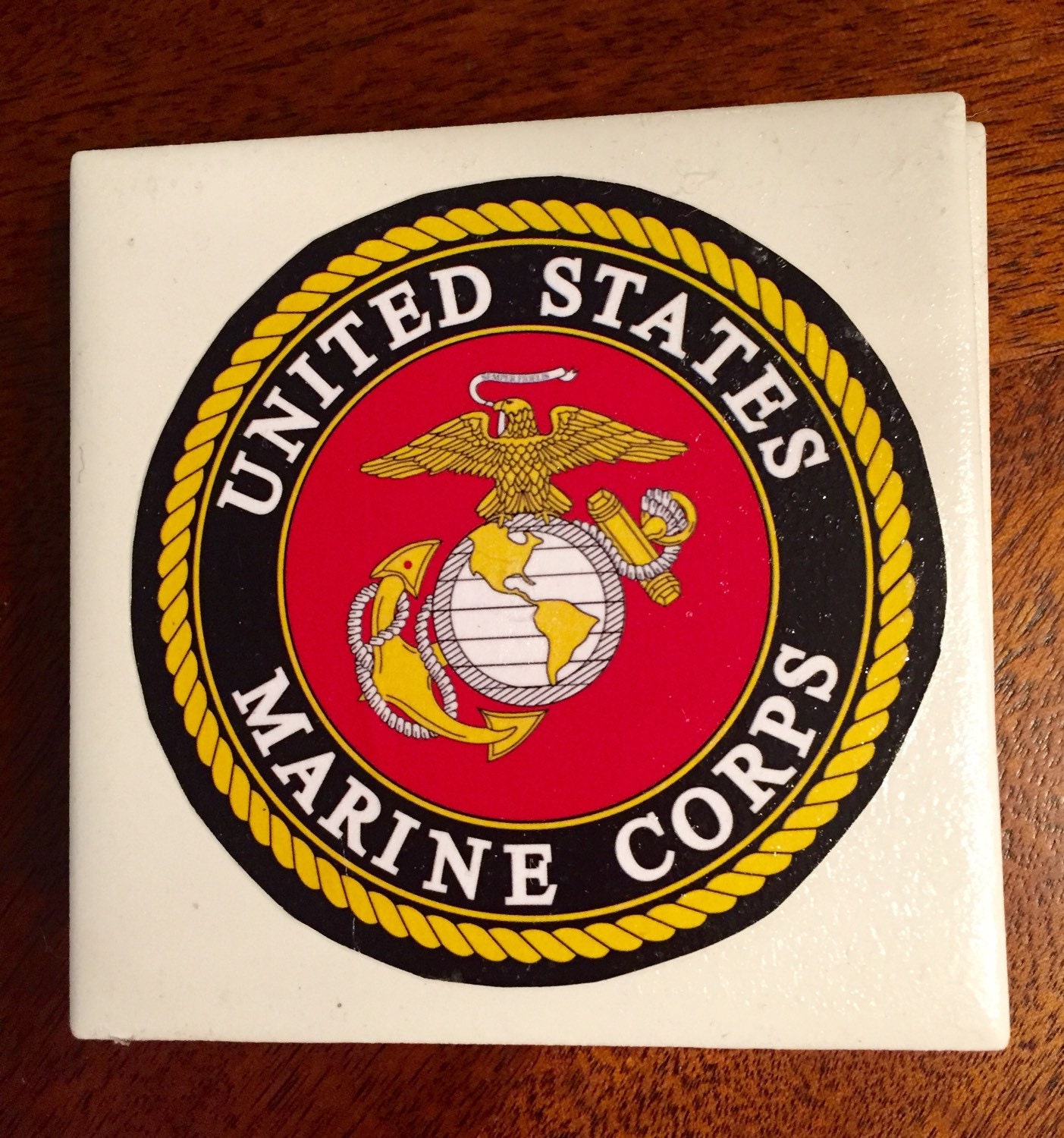 United States Marine Corps Handmade Coasters Set of 4