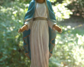 Antique Vintage Depose Florentine Madonna Italy Statue Figurine Icon # S 202.