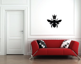 Queen Bee Wall Decal - Queen - Bumble Bee - Crown