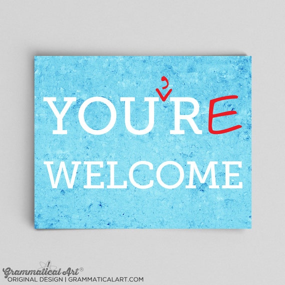 You're Correction Grammar Print Teacher Gifts for