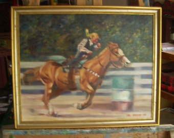 Barrel racing art | Etsy