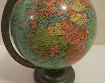 New Peerless Brand 8 inch globe Terrestrial Globe Weber Costello Co.