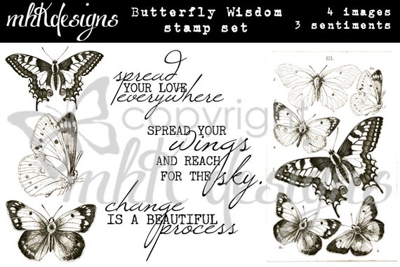 Butterfly Wisdom Digital Stamp Set