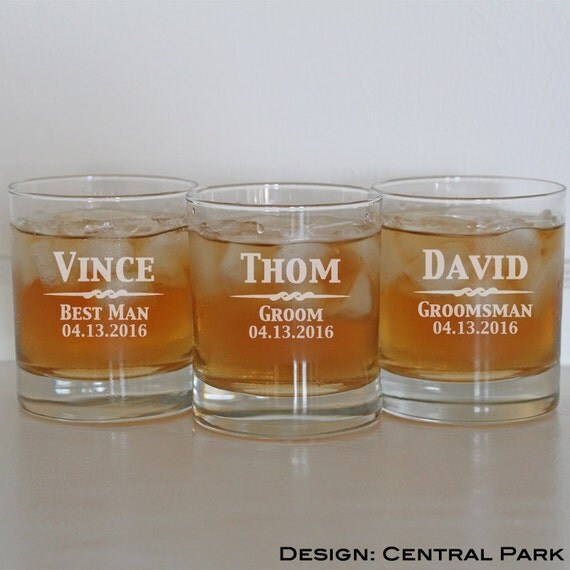 groomsmen custom whiskey glasses
